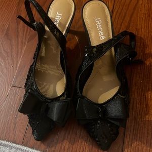 J Renee 9W sling back low heel shoes